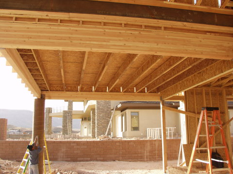 Ceiling above Kitch patio