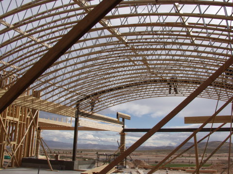 Putting up the trusses