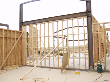 Wall between garage and dining room