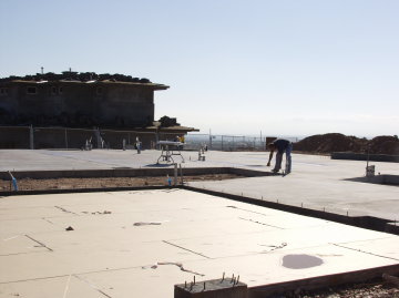 Bruce (owner of Arrowhead framing) lays out the walls