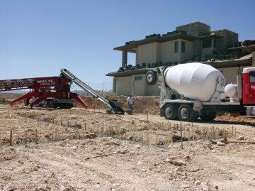 One of many loads of concrete